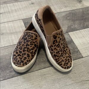 UGG Brown Leopard Slip-On Shoes
